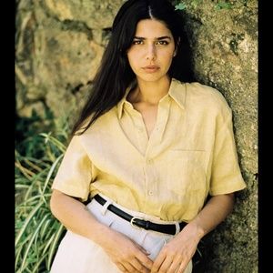 OZMA MARLOWE SHIRT (Light Linen) Hay XS